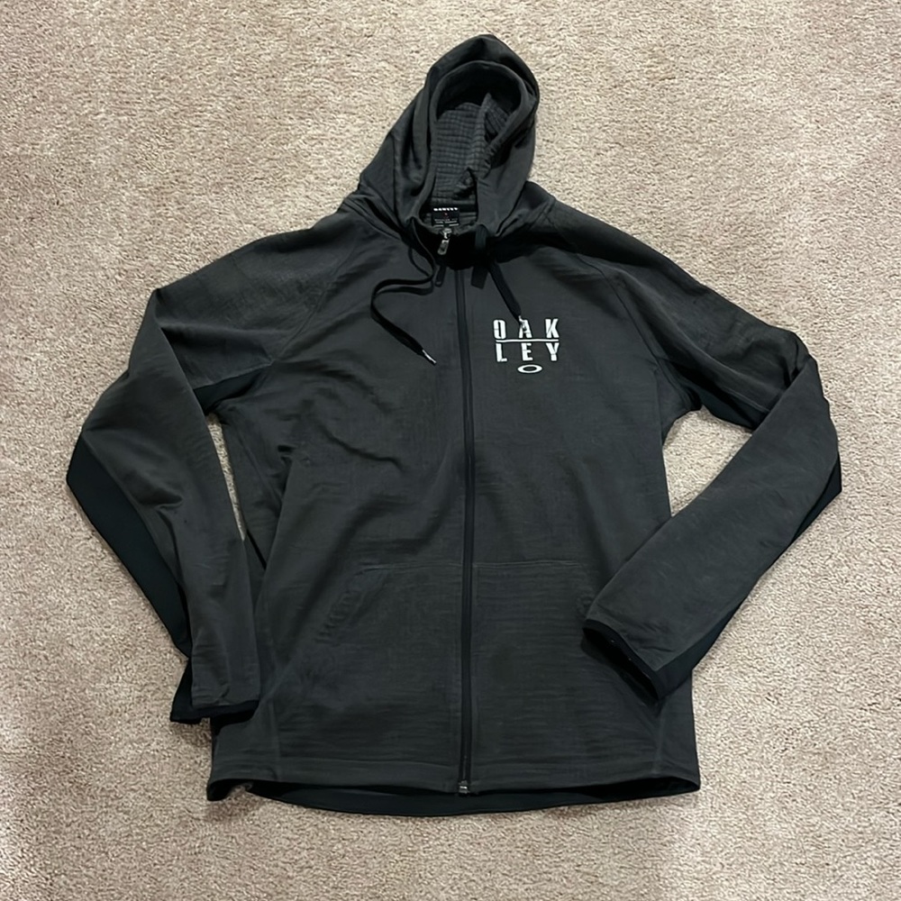 Oakley Black Full-Zip Hoodie with Logo